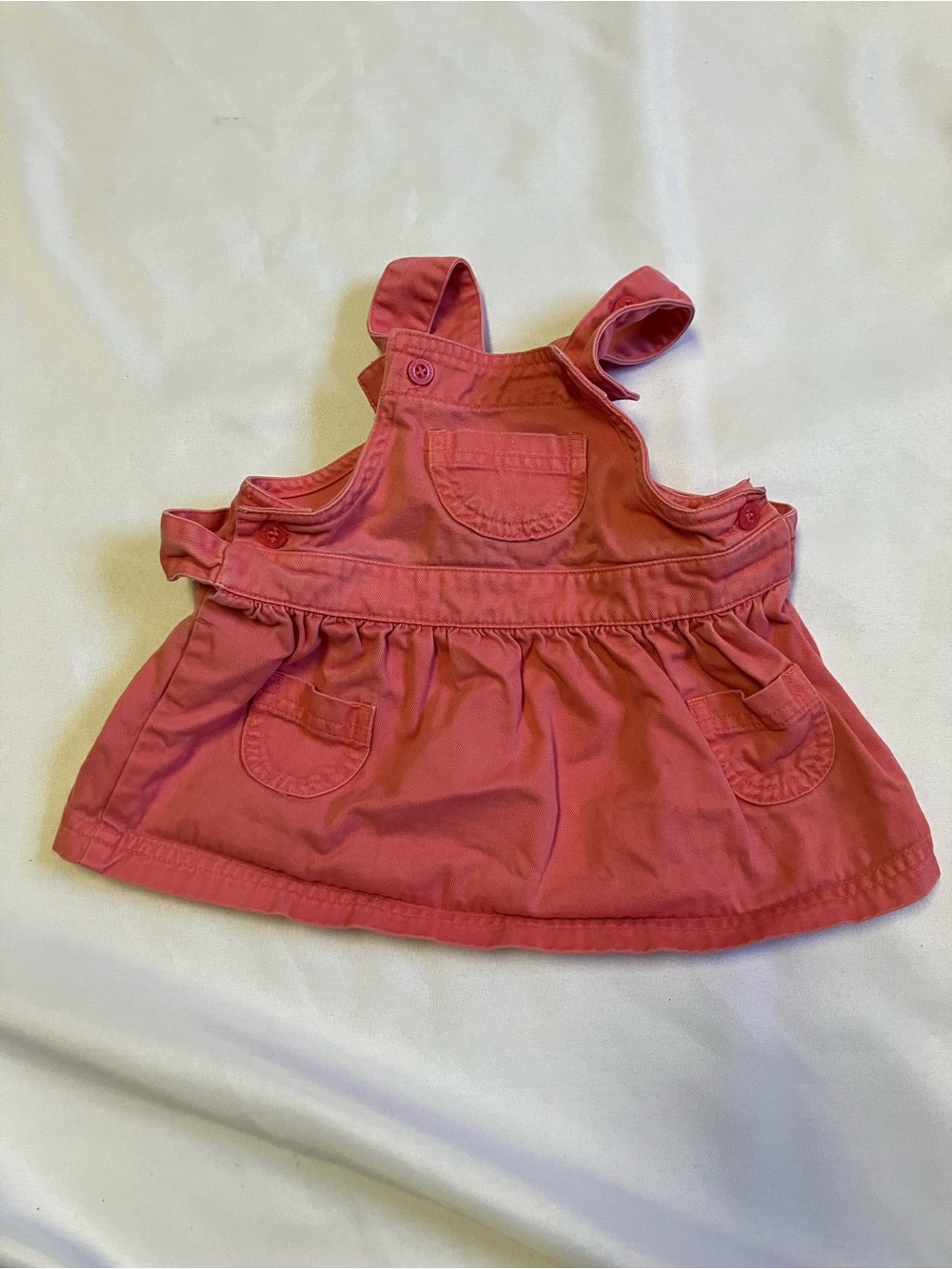 Wonderkids Coral Pink Pinafore Dress